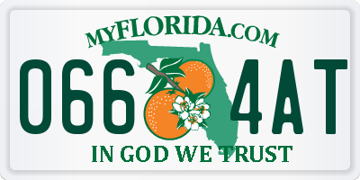 FL license plate 0664AT