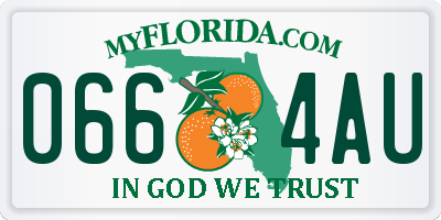 FL license plate 0664AU