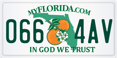 FL license plate 0664AV
