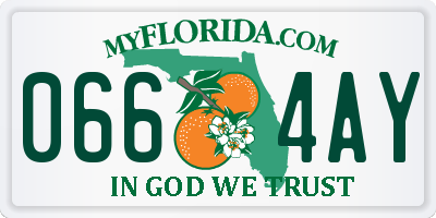 FL license plate 0664AY