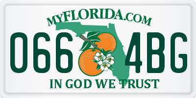FL license plate 0664BG