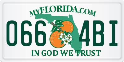 FL license plate 0664BI