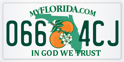 FL license plate 0664CJ