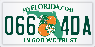 FL license plate 0664DA