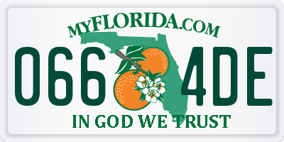 FL license plate 0664DE