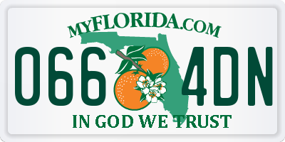 FL license plate 0664DN
