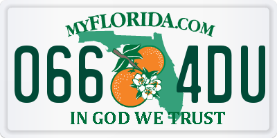 FL license plate 0664DU