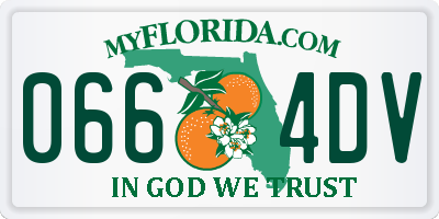 FL license plate 0664DV