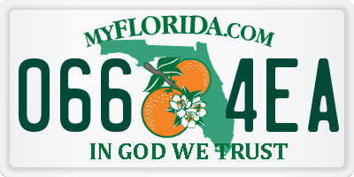 FL license plate 0664EA
