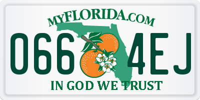 FL license plate 0664EJ