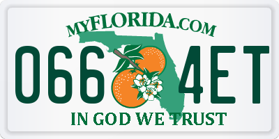 FL license plate 0664ET