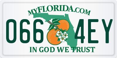 FL license plate 0664EY