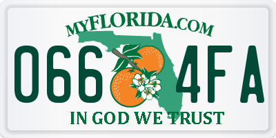 FL license plate 0664FA