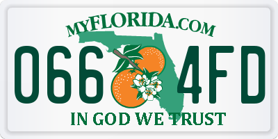 FL license plate 0664FD