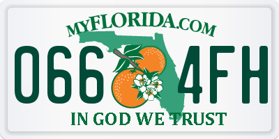 FL license plate 0664FH