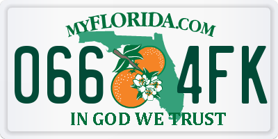 FL license plate 0664FK