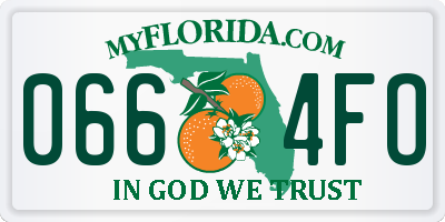 FL license plate 0664FO