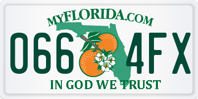 FL license plate 0664FX