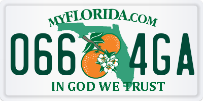 FL license plate 0664GA