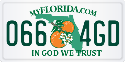 FL license plate 0664GD
