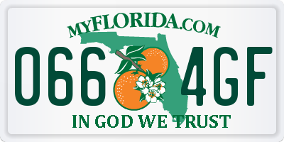 FL license plate 0664GF