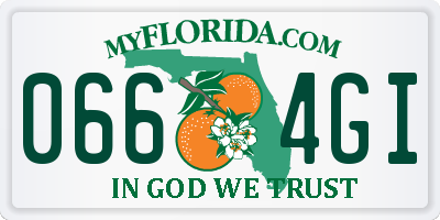 FL license plate 0664GI