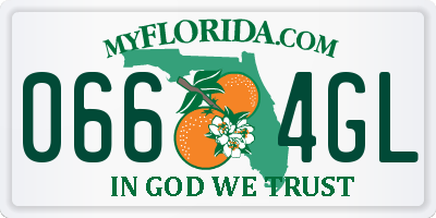 FL license plate 0664GL