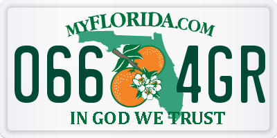 FL license plate 0664GR