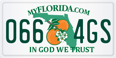 FL license plate 0664GS