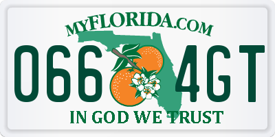 FL license plate 0664GT