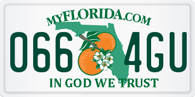 FL license plate 0664GU