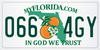 FL license plate 0664GY