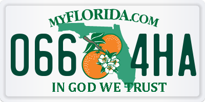 FL license plate 0664HA