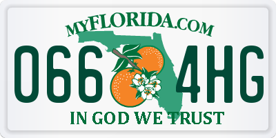 FL license plate 0664HG