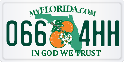 FL license plate 0664HH