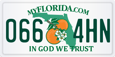 FL license plate 0664HN