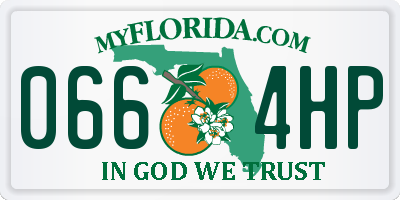 FL license plate 0664HP