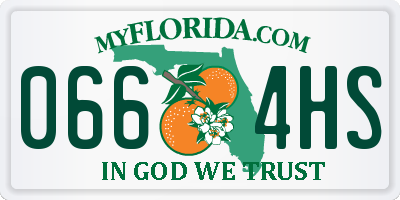 FL license plate 0664HS