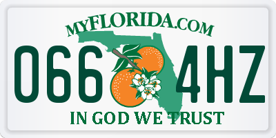 FL license plate 0664HZ