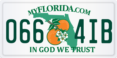 FL license plate 0664IB