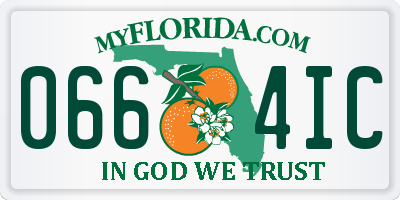 FL license plate 0664IC