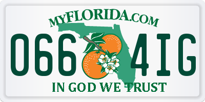 FL license plate 0664IG