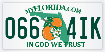 FL license plate 0664IK