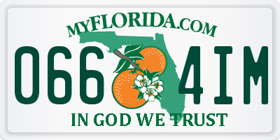 FL license plate 0664IM