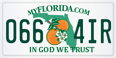 FL license plate 0664IR