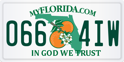 FL license plate 0664IW