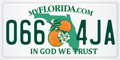 FL license plate 0664JA