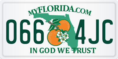 FL license plate 0664JC