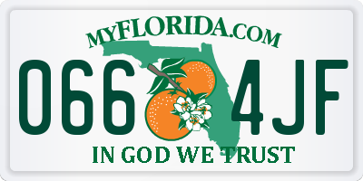 FL license plate 0664JF