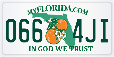 FL license plate 0664JI